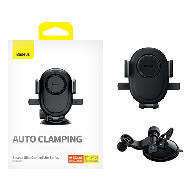 Baseus UltraControl Lite Series car phone holder - black 6
