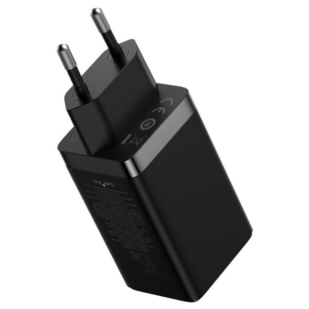 GaN 2xUSB C 1xUSB 65W fast charger Baseus GaN5 Pro + USB C - USB C 100W cable - black 2