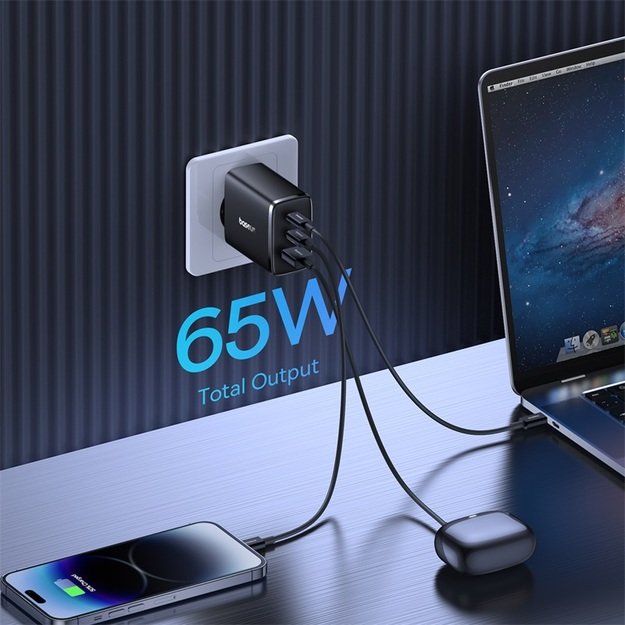 Baseus Cube Pro 65W GaN charger 2x USB-C USB-A - black 8