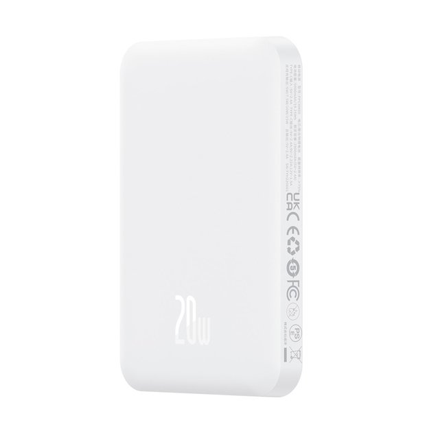 Baseus mini power bank 5000mAh 20W + USB-C cable (20V/3A) - white