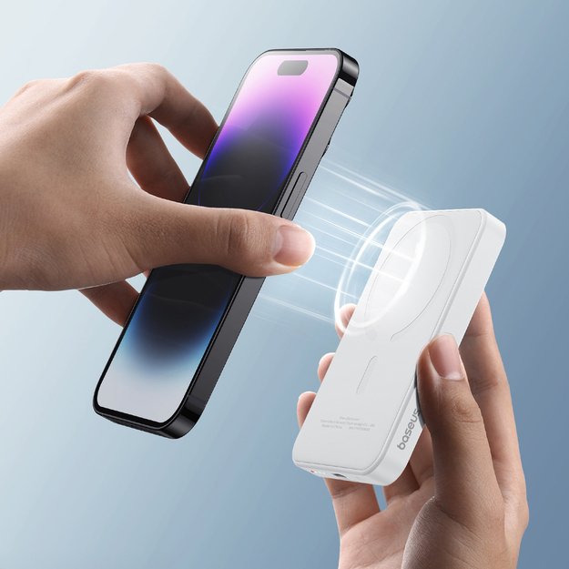 Baseus mini power bank 5000mAh 20W + USB-C cable (20V/3A) - white 3