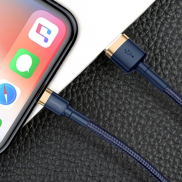 Baseus Cafule USB-A / Lightning 2.4A QC 3.0 cable 1 m - blue-gold 8