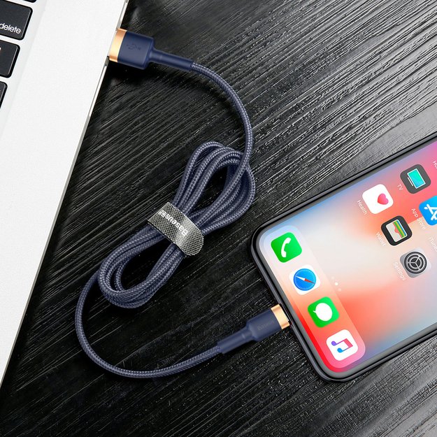 Baseus Cafule USB-A / Lightning 2.4A QC 3.0 cable 1 m - blue-gold 9