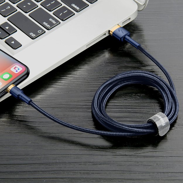 Baseus Cafule USB-A / Lightning 2.4A QC 3.0 cable 1 m - blue-gold 7