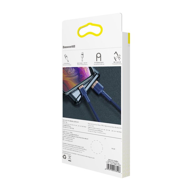 Baseus Cafule USB-A / Lightning 2.4A QC 3.0 cable 1 m - blue-gold 6