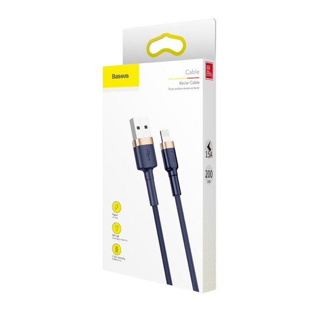 Baseus Cafule USB-A / Lightning 2.4A QC 3.0 cable 1 m - blue-gold 5
