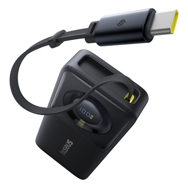 Baseus Free2Pull 10000mAh 30W powerbank with USB-C port and retractable USB-C cable - black 1