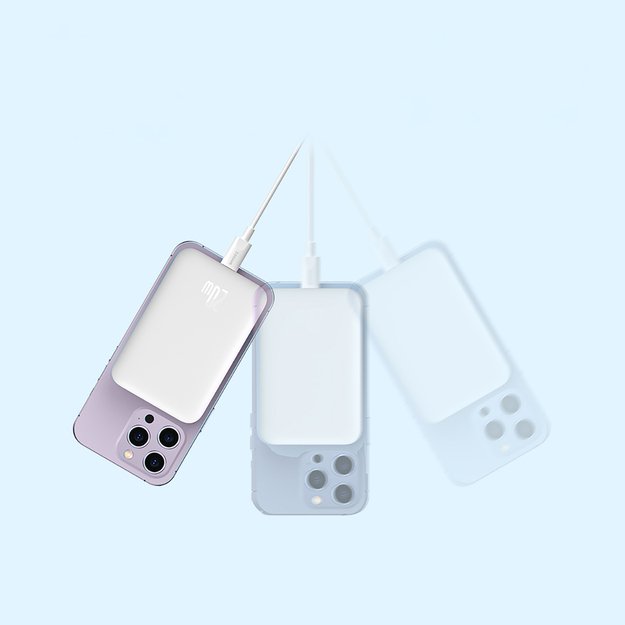 Baseus Magnetic Mini Air PPCXM06A 6000mAh 20W Power Bank with Simple Series USB-C Cable - White 12