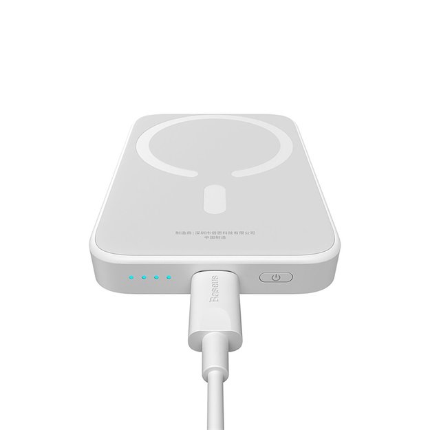 Baseus Magnetic Mini Air PPCXM06A 6000mAh 20W Power Bank with Simple Series USB-C Cable - White 7