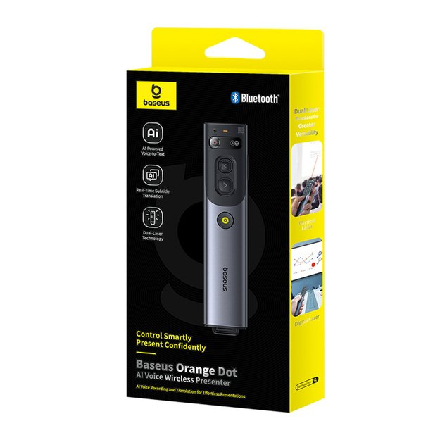 Baseus Orange Dot Laser Pointer with AI and Automatic Translation - Gray (with battery) 10