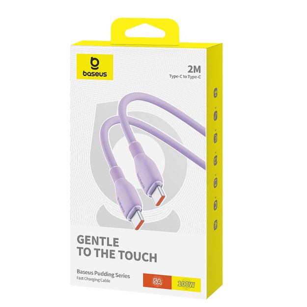 Baseus Pudding 100W USB-C - USB-C Cable 2m - Purple 6