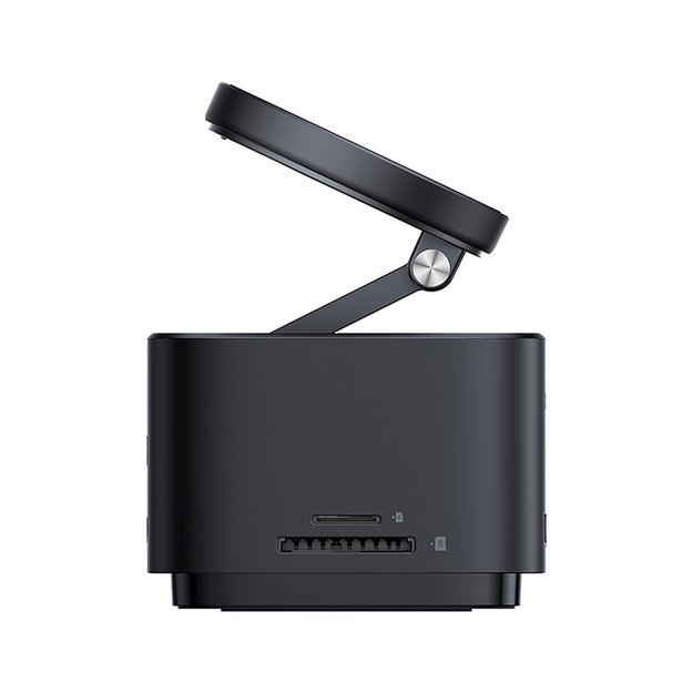 Baseus MagPro Series II 7-in-1 USB-C Hub with MagSafe-compatible Charger 15W + HDMI + USB-A + USB-C + SD/TF - Black 2