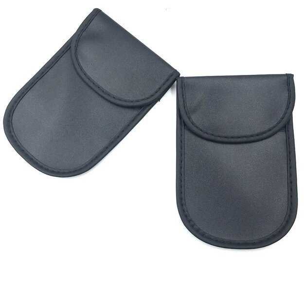 Anti-theft Car Key Pouch Radio Blocking Pouch Keyless Faraday Box Faraday Cage 14cm with 10cm Black 2