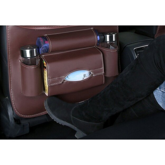 Car seat organizer seat protector seat cover shelf mini car table black 10