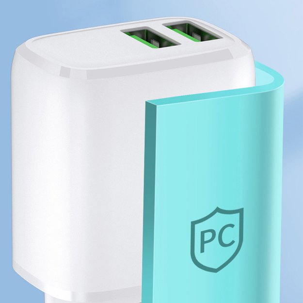 Wozinsky CUWCW 2.4A 2 x USB-A wall charger - white 13