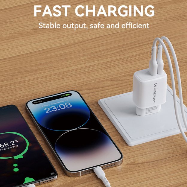 Wozinsky CUWCW 2.4A 2 x USB-A wall charger - white 8