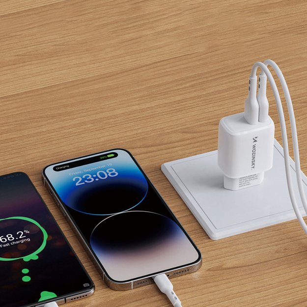 Wozinsky CUWCW 2.4A 2 x USB-A wall charger - white 12