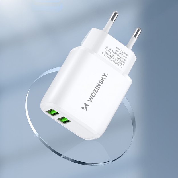 Wozinsky CUWCW 2.4A 2 x USB-A wall charger - white 10