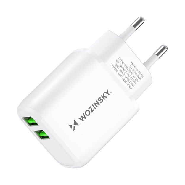 Wozinsky CUWCW 2.4A 2 x USB-A wall charger - white 3