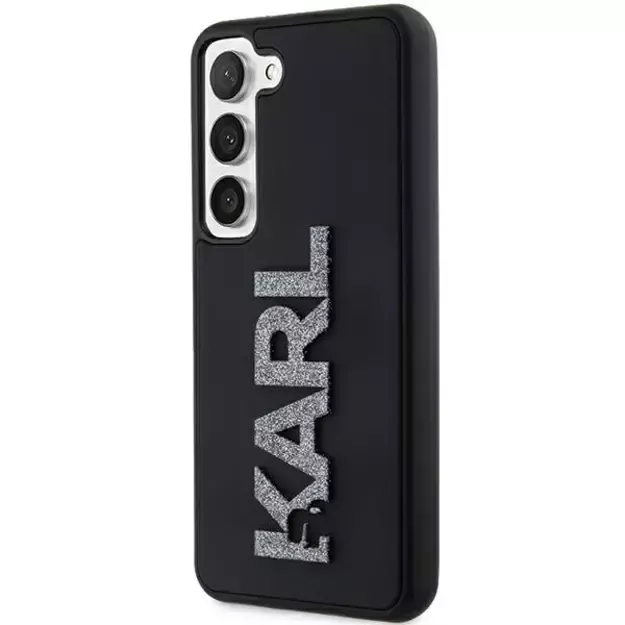 Karl Lagerfeld 3D Rubber Glitter Logo case for Samsung Galaxy S24 - black 1