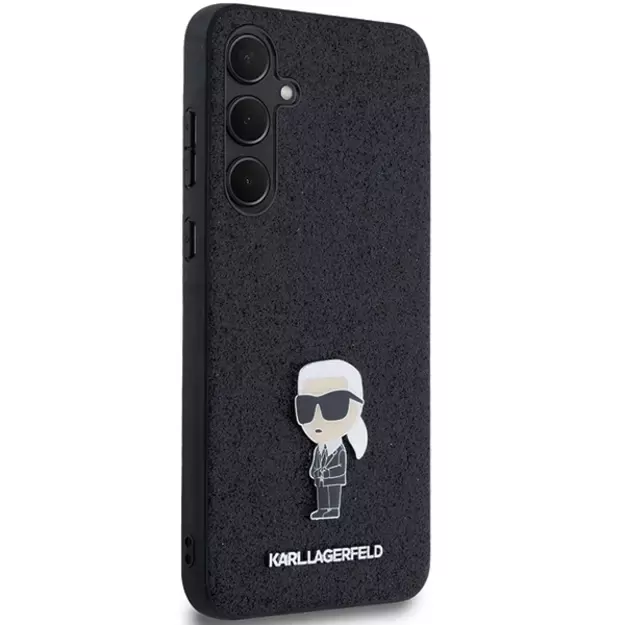 Karl Lagerfeld Fixed Glitter Ikonik Logo Metal Pin case for Samsung Galaxy A55 - black 10