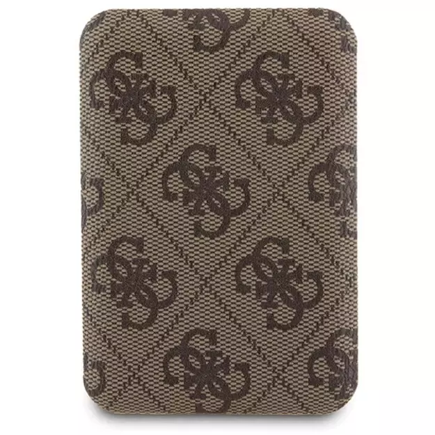 Guess 4G Metal Logo case set for iPhone 15 + 5000mAh MagSafe power bank - brown 17