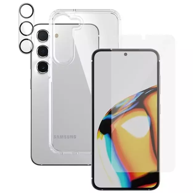 PanzerGlass Bundle 3in1 Transparent Case + Film + Camera Protector for Samsung Galaxy S23 1