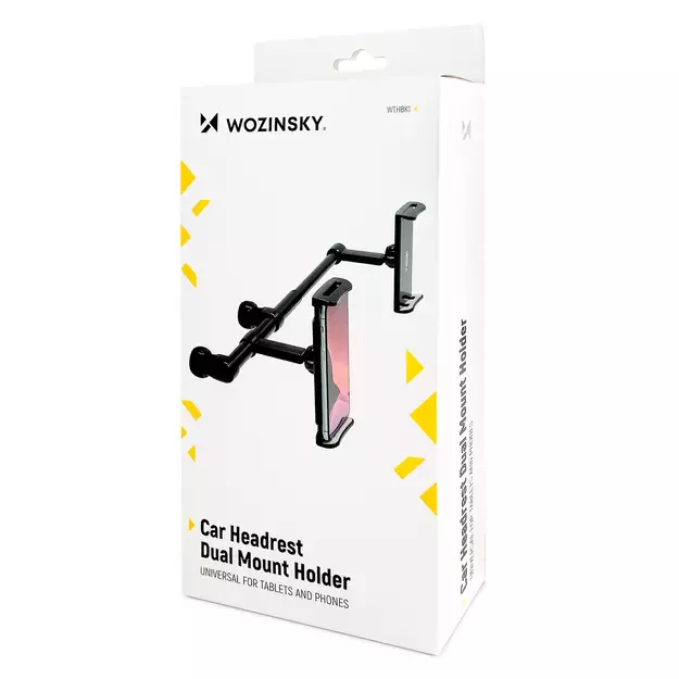 Wozinsky dual car phone holder for headrest black (WTHBK1) 7