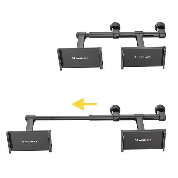 Wozinsky dual car phone holder for headrest black (WTHBK1) 2