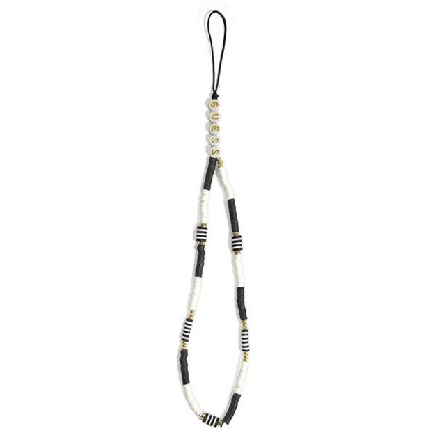 Guess pendant GUSTBCKH Phone Strap black-white/black-white Heishi Beads 1