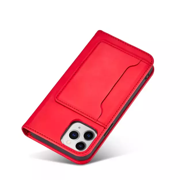 Magnet Card Case for iPhone 12 Pro Max Pouch Card Wallet Card Holder Red 18