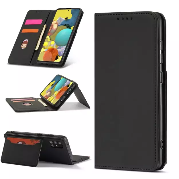 Magnet Card Case Case for Samsung Galaxy A12 5G Pouch Wallet Card Holder Black 17