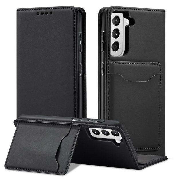 Magnet Card Case for Samsung Galaxy S22 + (S22 Plus) Pouch Wallet Card Holder Black 4
