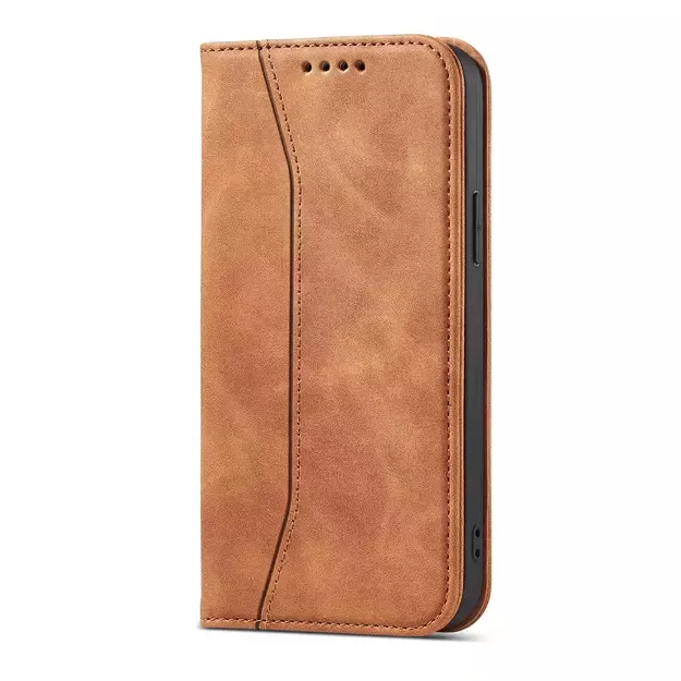 Magnet Fancy Case Case for iPhone 12 Pro Max Pouch Wallet Card Holder Brown 22