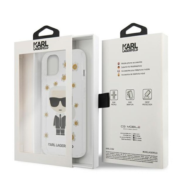 Karl Lagerfeld KLHCP13SHFLT iPhone 13 mini 5,4  przezroczysty/transparent Flower Ikonik Karl 12