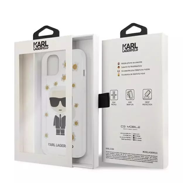 Karl Lagerfeld KLHCP13SHFLT iPhone 13 mini 5,4  przezroczysty/transparent Flower Ikonik Karl 5