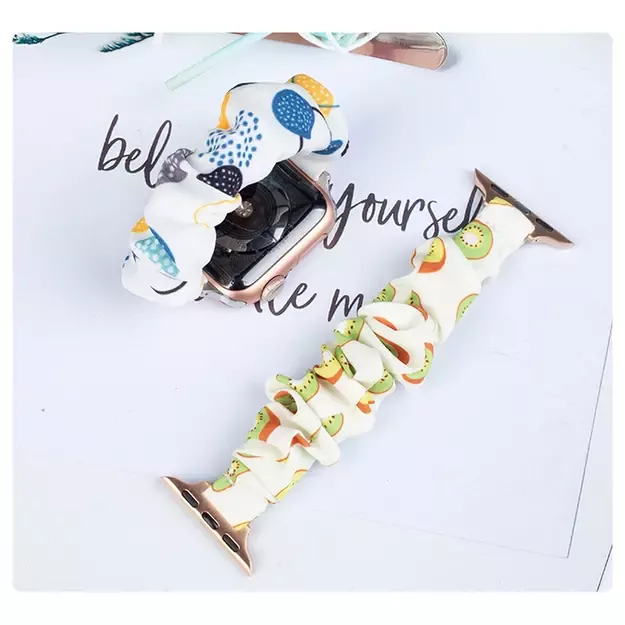 Fabric band for Apple Watch 42 / 44 / 45 mm strap bracelet rubber band - avocado 12