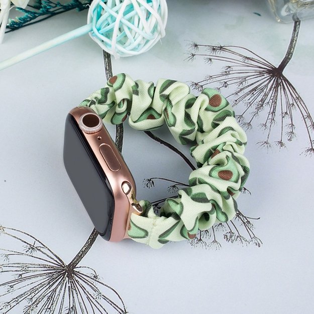 Fabric band for Apple Watch 42 / 44 / 45 mm strap bracelet rubber band - avocado 1