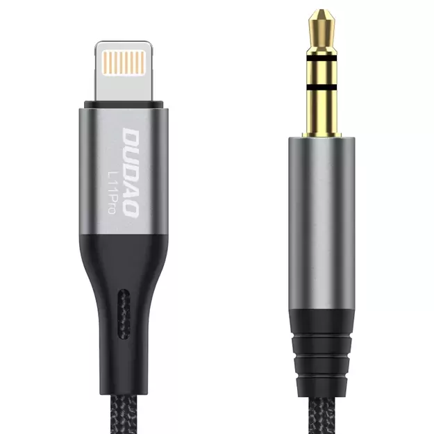 Dudao audio cable Lightning - mini jack 3.5mm 1m gray (L11PRO)