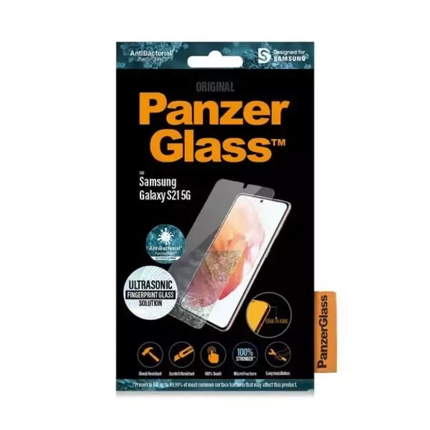 PanzerGlass E2E Microfracture antibacterial glass for Samsung Galaxy S21 - with black frame 4