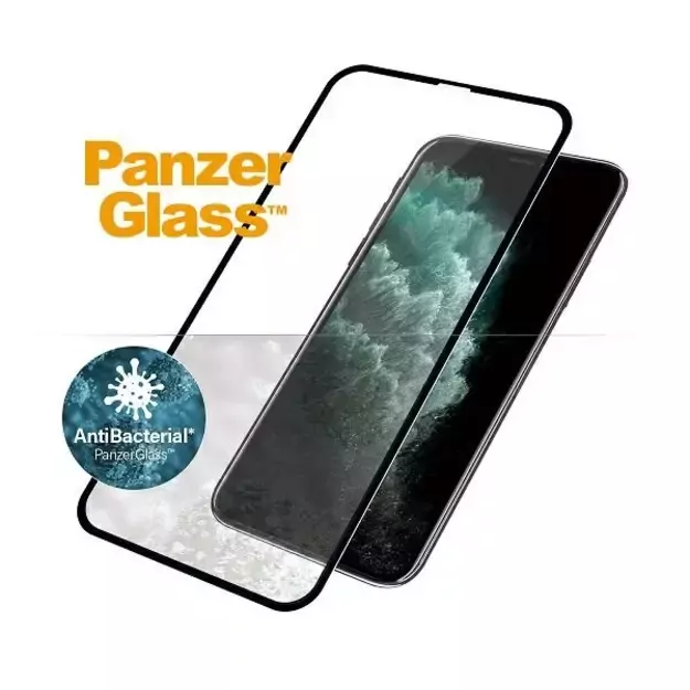 PanzerGlass E2E Super+ antibacterial tempered glass for iPhone XS Max / 11 Pro Max - with black frame 1