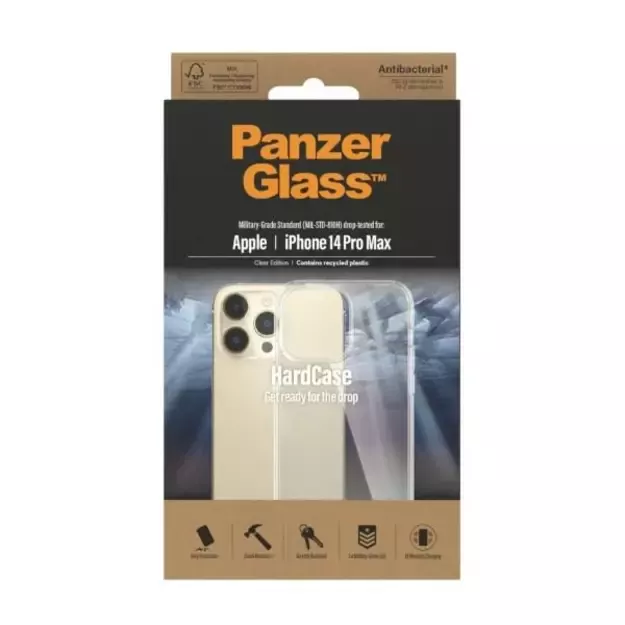 PanzerGlass HardCase antibacterial Military Grade certified case for iPhone 14 Pro Max - transparent 4
