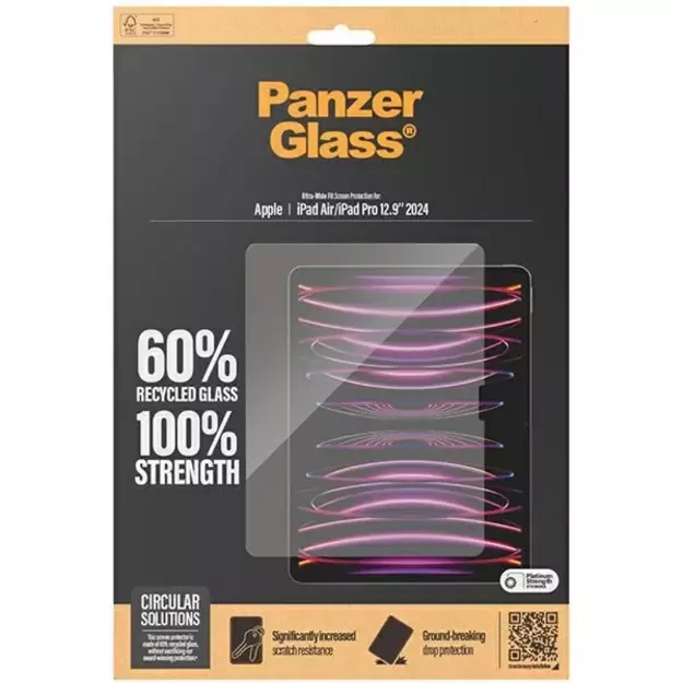 PanzerGlass Ultra-Wide Fit tempered glass for iPad Air 12.9&quot  2024 / iPad Pro 2024 12.9&quot  3
