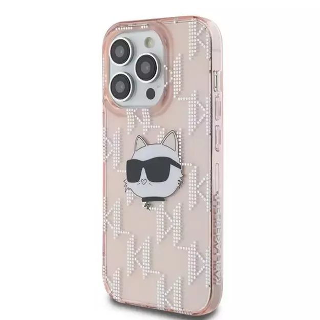 Karl Lagerfeld IML Choupette Head &amp  Monogram case for iPhone 14 Pro Max - pink 8