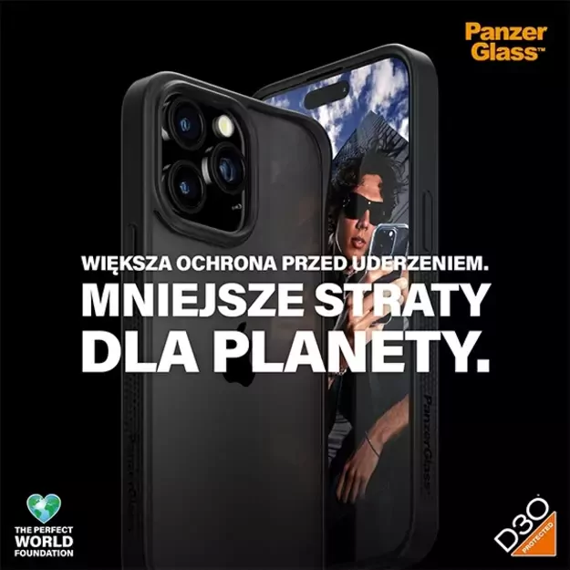 PanzerGlass ClearCase Case for iPhone 15 Pro Max with Military Grade Certification - Transparent and Black 12
