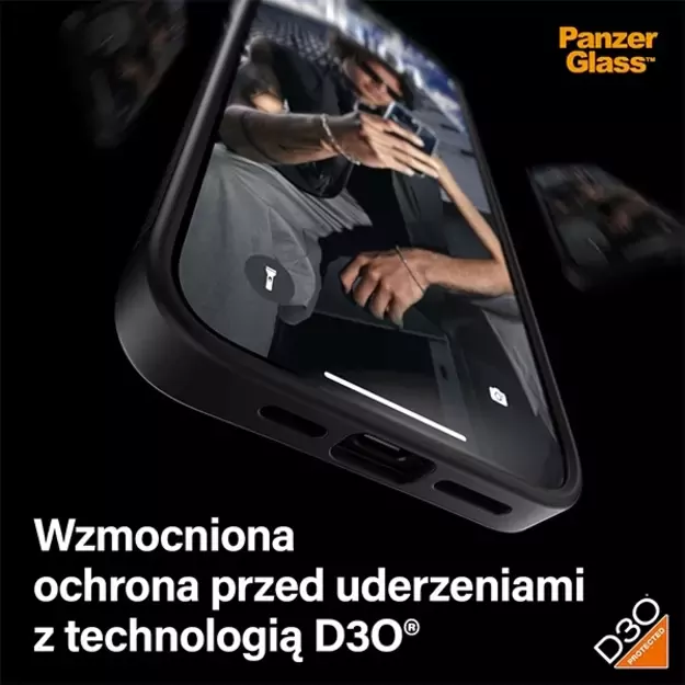 PanzerGlass ClearCase Case for iPhone 15 Pro Max with Military Grade Certification - Transparent and Black 13
