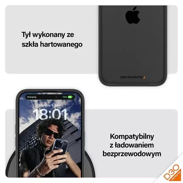 PanzerGlass ClearCase Case for iPhone 15 Pro Max with Military Grade Certification - Transparent and Black 11