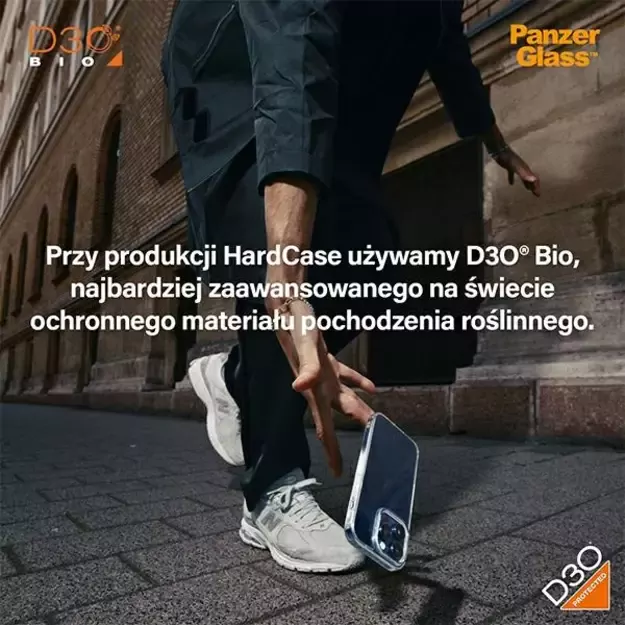 PanzerGlass HardCase with D3O and Military Grade Certification for iPhone 15/14/13 - Transparent 14