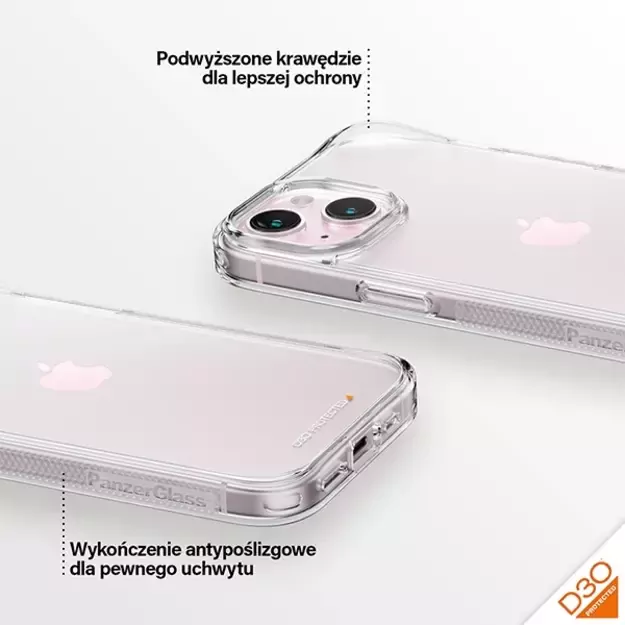 PanzerGlass HardCase with D3O and Military Grade Certification for iPhone 15/14/13 - Transparent 10