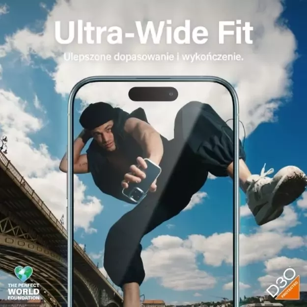 PanzerGlass Matrix Ultra-Wide-Fit hybrid glass for iPhone 15 Pro with positioner 5
